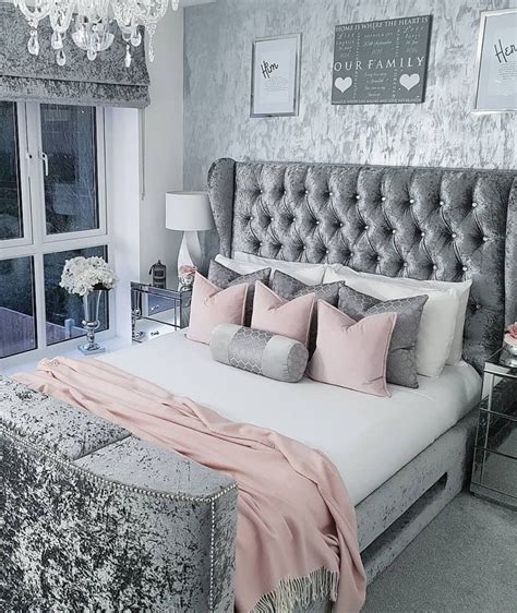 pink and grey bedroom decorating ideas