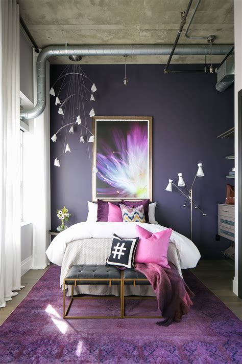 purple and grey bedroom decorating ideas