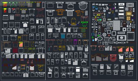 bedroom furniture cad blocks
